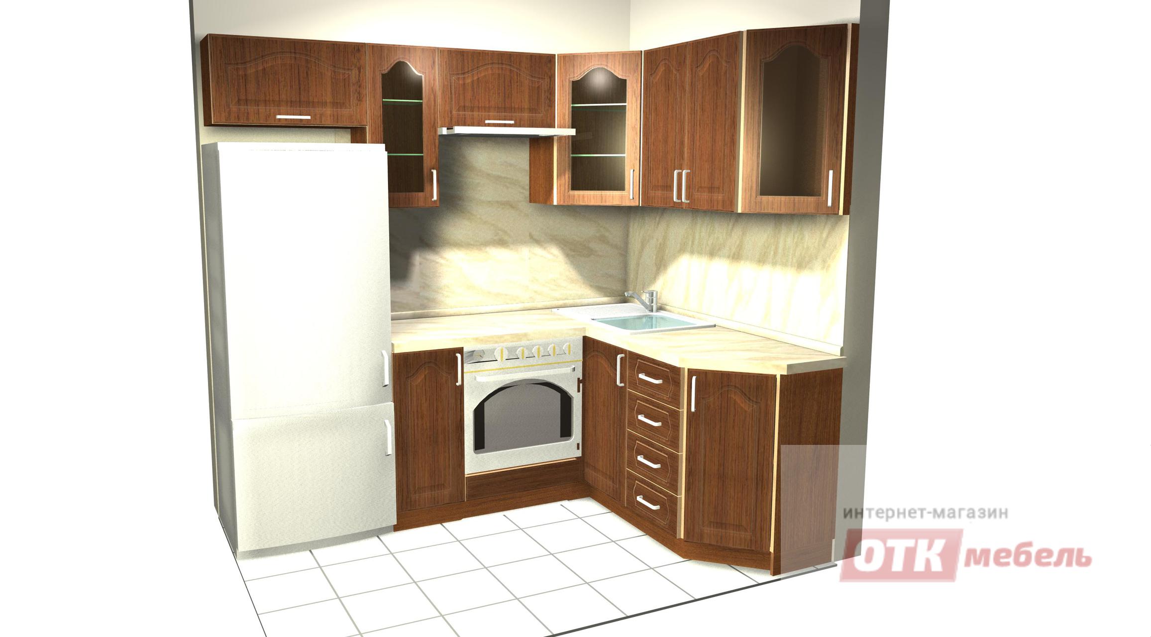 Проект углового кухонного гарнитура 2200х1600